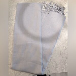 Elegant Light Gray Pashmina Fringe Scarf